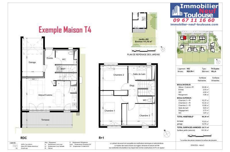 Maisons neuves à Montrabe - Programmes immobiliers neufs Promomidi Le DOMAINE DU ROUVRE /