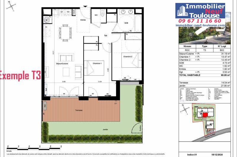 Appartements neufs à Toulouse Terrasse - Programmes immobiliers neufs Sogeprom parc ormeau