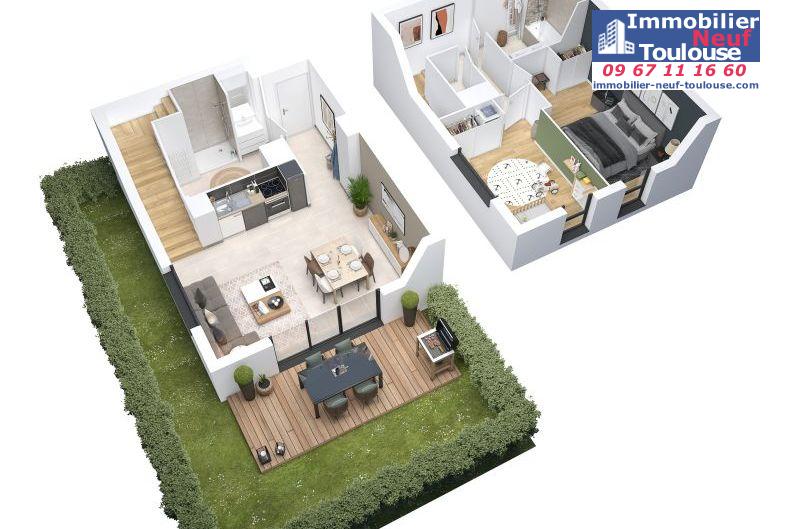 Appartements neufs à Toulouse Terrasse - Programmes immobiliers neufs Sogeprom parc ormeau