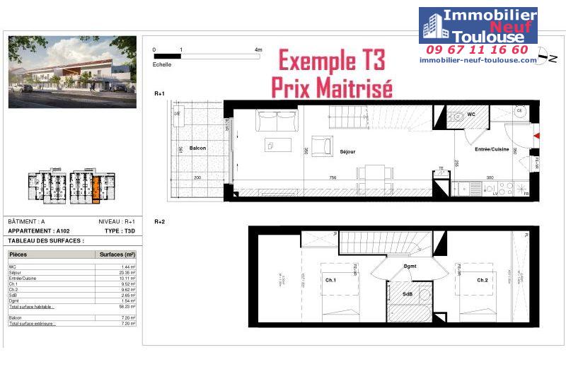 Appartements neufs Prix Maîtrisé Lardenne - Programmes immobiliers neufs SANGALLI MARATUECH SM ARCADIE