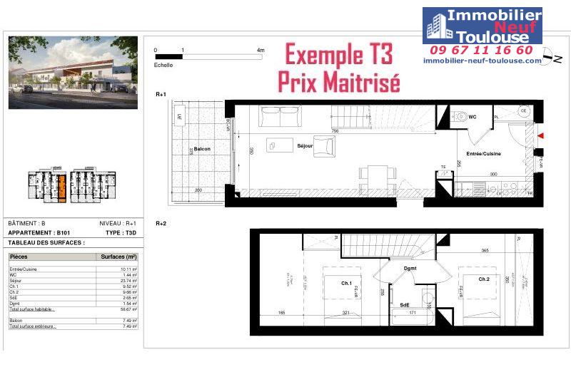 Appartements neufs à Toulouse Lardenne - Programmes immobiliers neufs SANGALLI MARATUECH SM ARCADIE
