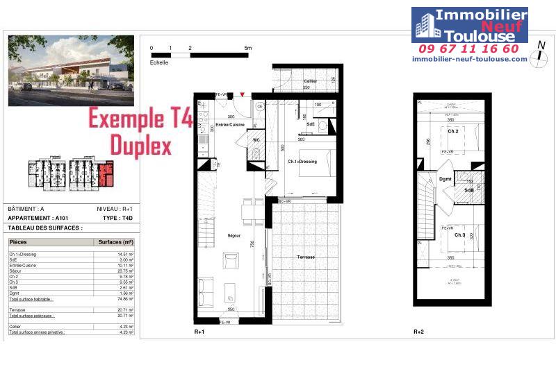 Appartements neufs à Toulouse Lardenne - Programmes immobiliers neufs SANGALLI MARATUECH SM ARCADIE