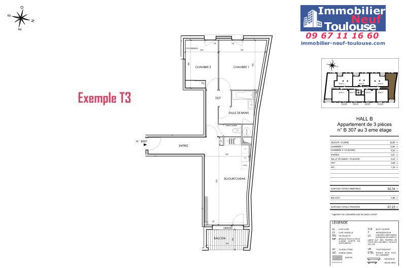 Appartements neufs à Toulouse Barrière De Paris - Programmes immobiliers neufs Cogedim Rosae