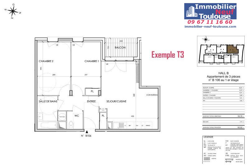 Appartements neufs à Toulouse Barrière De Paris - Programmes immobiliers neufs Cogedim Rosae