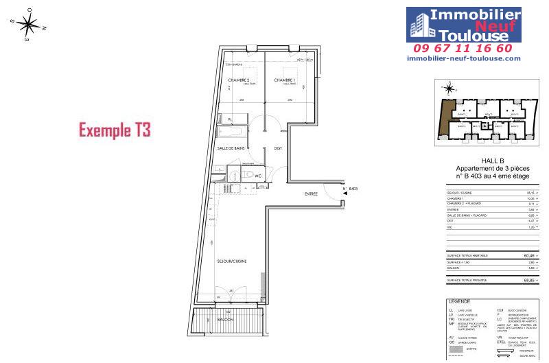 Appartements neufs à Toulouse Barrière De Paris - Programmes immobiliers neufs Cogedim Rosae