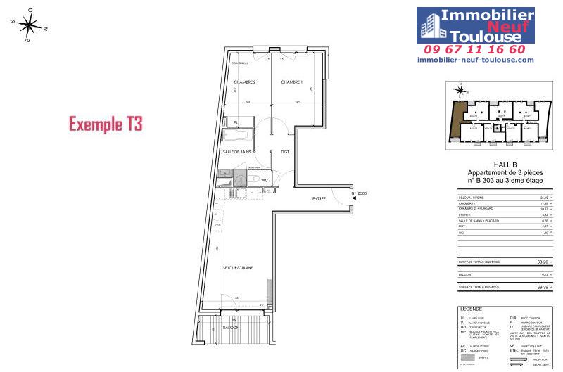 Appartements neufs à Toulouse Barrière De Paris - Programmes immobiliers neufs Cogedim Rosae