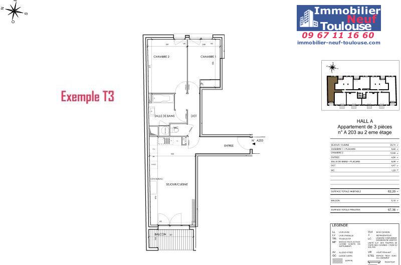 Appartements neufs à Toulouse Barrière De Paris - Programmes immobiliers neufs Cogedim Rosae