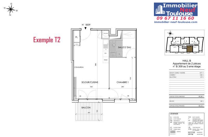 Appartements neufs à Toulouse Barrière De Paris - Programmes immobiliers neufs Cogedim Rosae