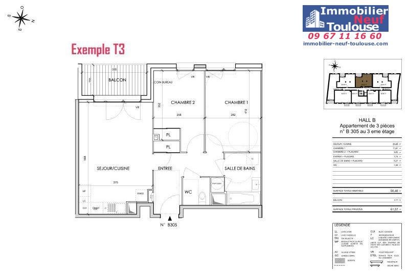 Appartements neufs à Toulouse Barrière De Paris - Programmes immobiliers neufs Cogedim Rosae