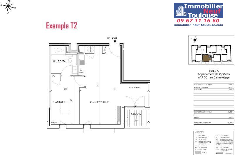 Appartements neufs à Toulouse Barrière De Paris - Programmes immobiliers neufs Cogedim Rosae