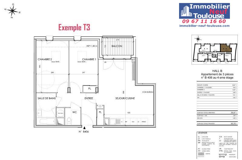 Appartements neufs à Toulouse Barrière De Paris - Programmes immobiliers neufs Cogedim Rosae