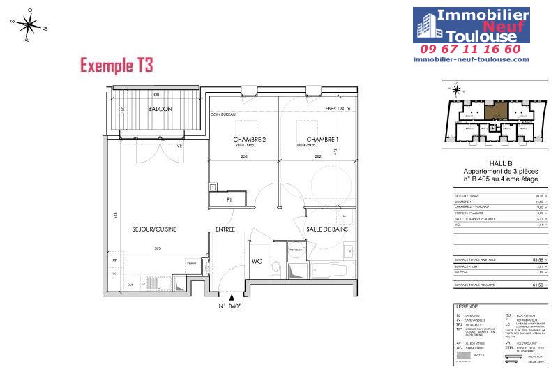 Appartements neufs à Toulouse Barrière De Paris - Programmes immobiliers neufs Cogedim Rosae
