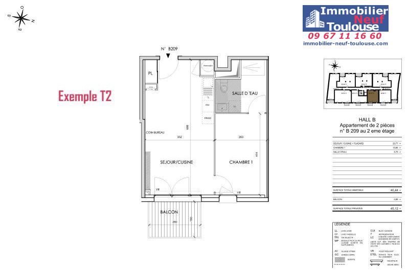 Appartements neufs à Toulouse Barrière De Paris - Programmes immobiliers neufs Cogedim Rosae