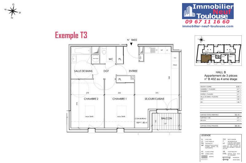 Appartements neufs à Toulouse Barrière De Paris - Programmes immobiliers neufs Cogedim Rosae