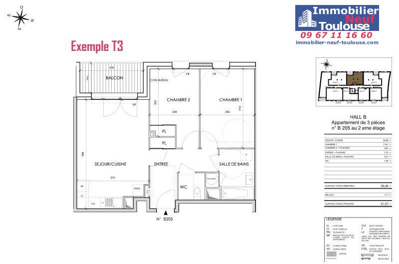 Appartements neufs à Toulouse Barrière De Paris - Programmes immobiliers neufs Cogedim Rosae