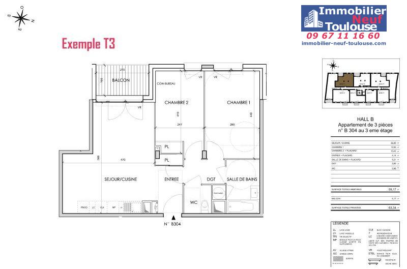 Appartements neufs à Toulouse Barrière De Paris - Programmes immobiliers neufs Cogedim Rosae