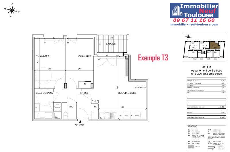 Appartements neufs à Toulouse Barrière De Paris - Programmes immobiliers neufs Cogedim Rosae