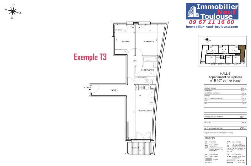 Appartements neufs à Toulouse Barrière De Paris - Programmes immobiliers neufs Cogedim Rosae