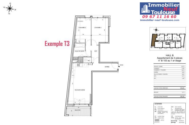Appartements neufs à Toulouse Barrière De Paris - Programmes immobiliers neufs Cogedim Rosae