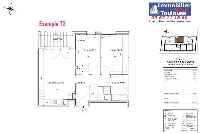 Appartements neufs à Toulouse Barrière De Paris - Programmes immobiliers neufs Cogedim Rosae