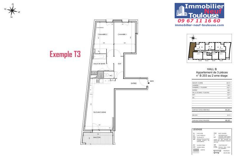 Appartements neufs à Toulouse Barrière De Paris - Programmes immobiliers neufs Cogedim Rosae