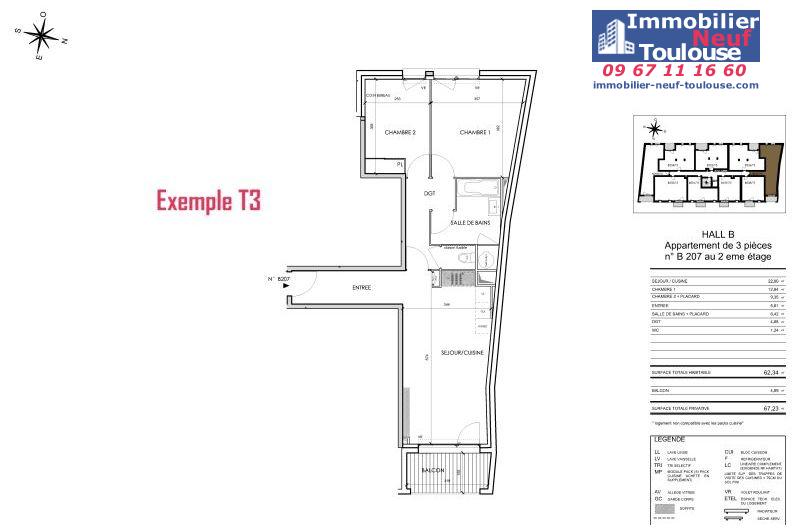 Appartements neufs à Toulouse Barrière De Paris - Programmes immobiliers neufs Cogedim Rosae