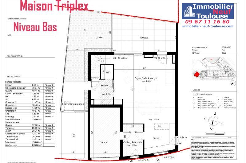 Maisons neuves à Toulouse Saint Michel - Programmes immobiliers neufs Icade Le Parc maison