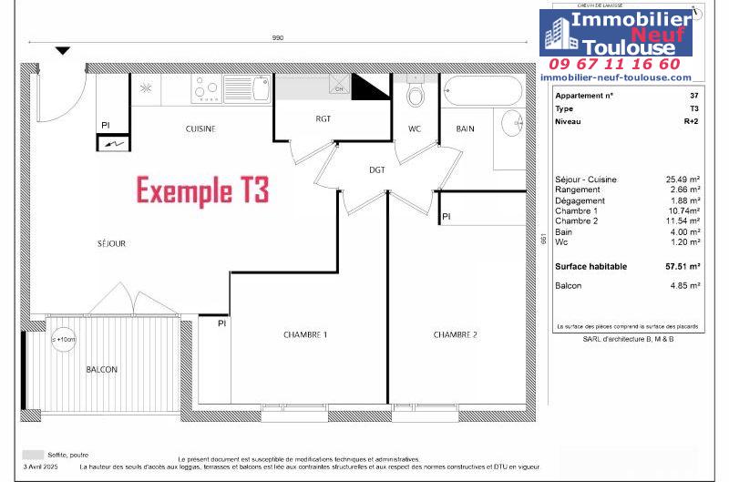 Appartements neufs à Toulouse Borderouge - Programmes immobiliers neufs Greencity LE SYCOMORE