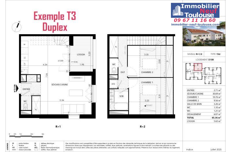 Appartements neufs à Blagnac - Programmes immobiliers neufs Prism parc grenadine /