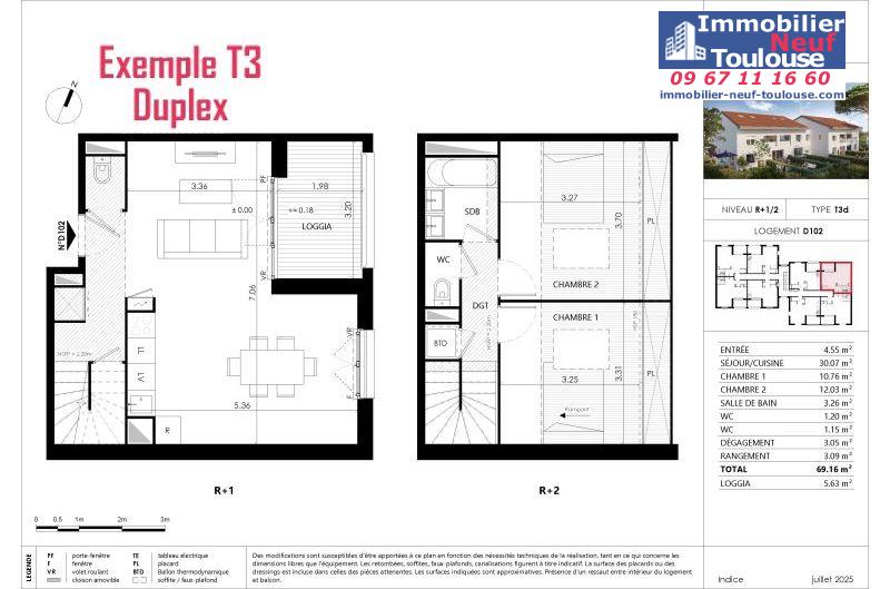 Appartements neufs à Blagnac - Programmes immobiliers neufs Prism parc grenadine /