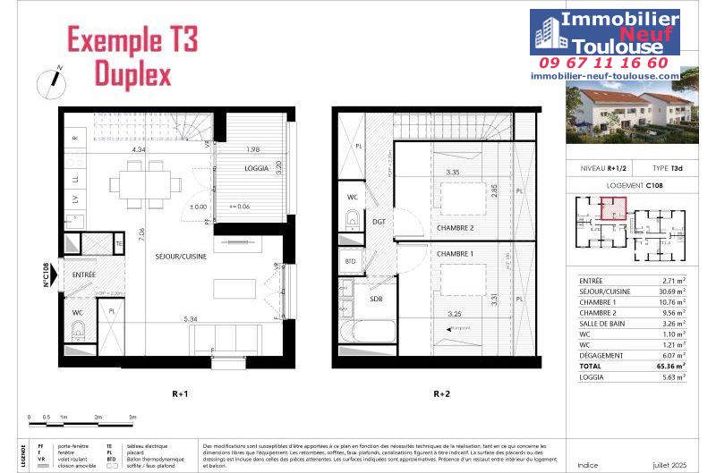 Appartements neufs à Blagnac - Programmes immobiliers neufs Prism parc grenadine /