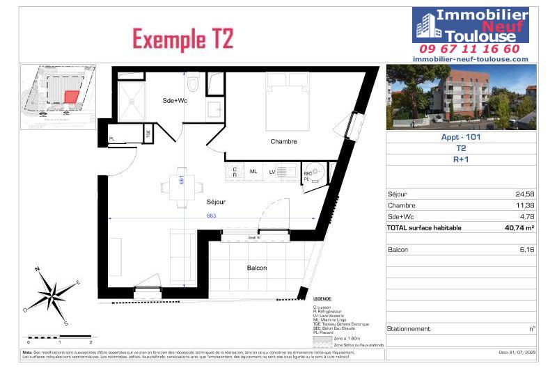 Appartements neufs à Toulouse Roseraie - Programmes immobiliers neufs Fonciere du SUD Familodge de la Roseraie