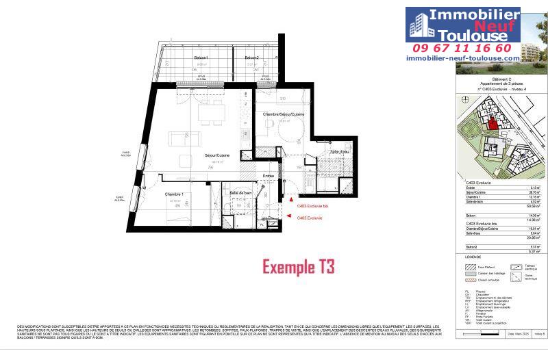 Appartements neufs à Toulouse Saint Martin Du Touch - Programmes immobiliers neufs DEMATHIEU Bard Terre D' envol