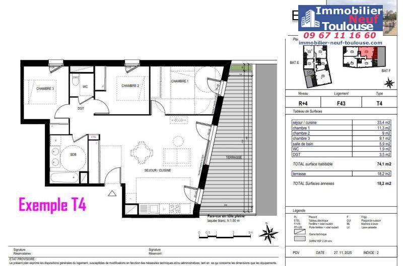 Appartements neufs à Toulouse La Vache - Programmes immobiliers neufs ECLISSE / CARRERE RESPIRE