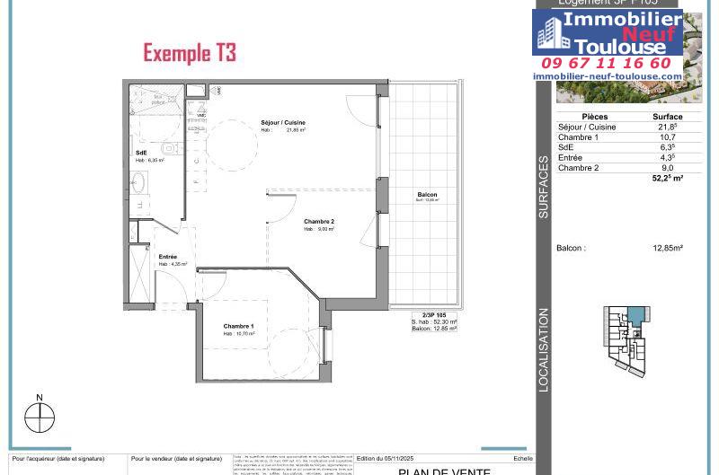 Appartements neufs à Tournefeuille - Programmes immobiliers neufs Stradim Rives du lac