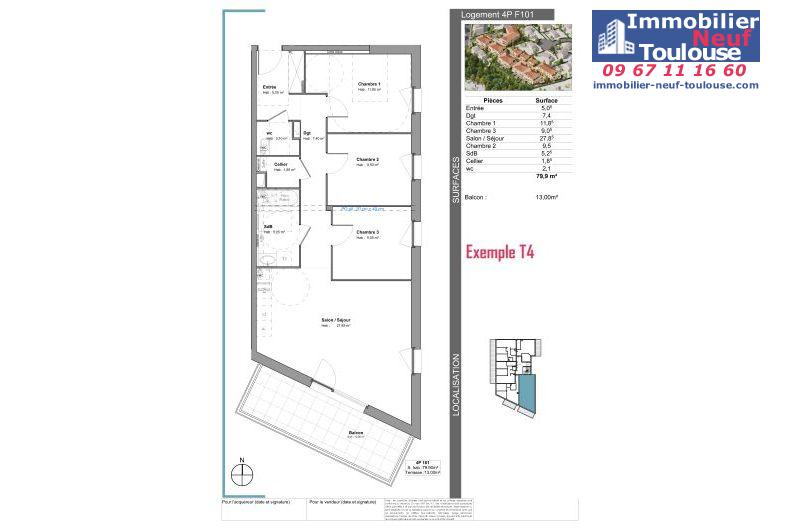 Appartements neufs à Tournefeuille - Programmes immobiliers neufs Stradim Rives du lac