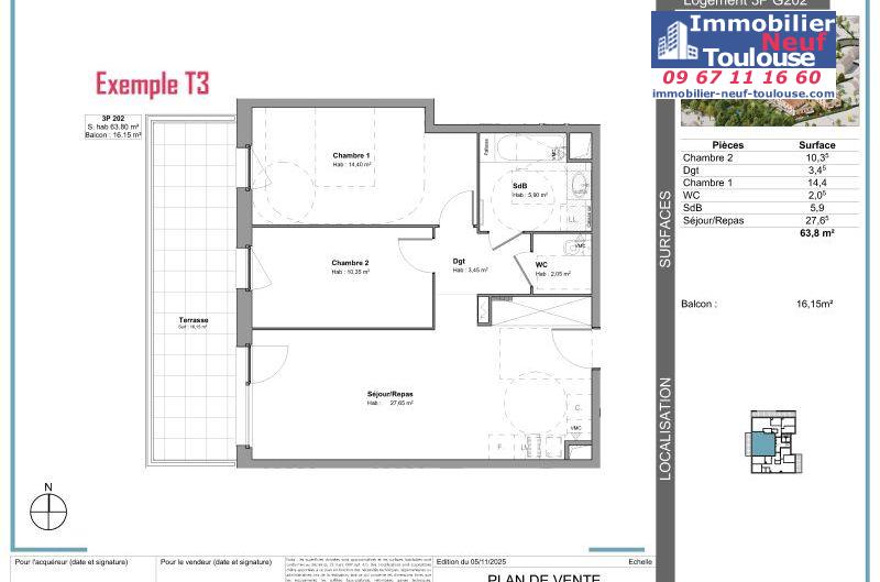 Appartements neufs à Tournefeuille - Programmes immobiliers neufs Stradim Rives du lac
