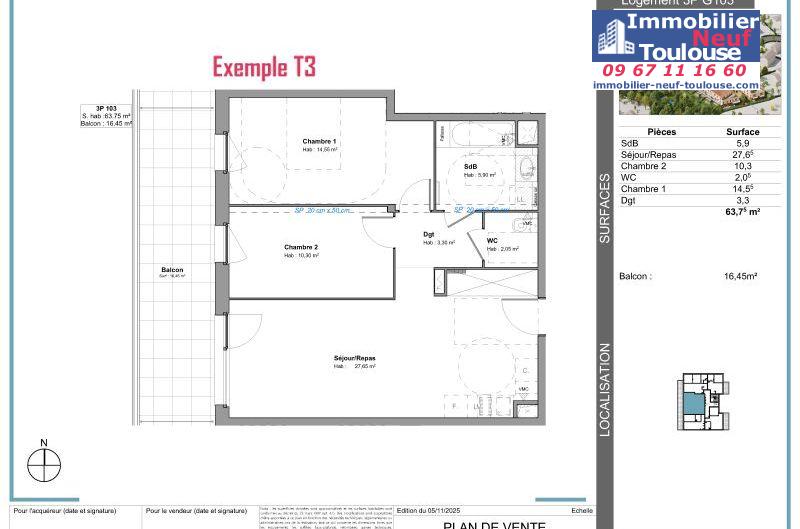 Appartements neufs à Tournefeuille - Programmes immobiliers neufs Stradim Rives du lac