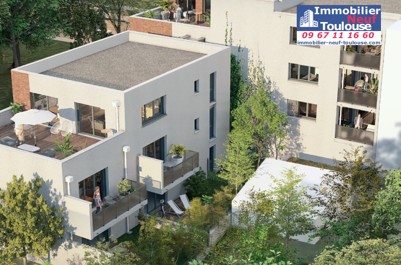 Appartements neufs à Toulouse Terrasse - Programmes immobiliers neufs Habitat particulier Terrasse du parc