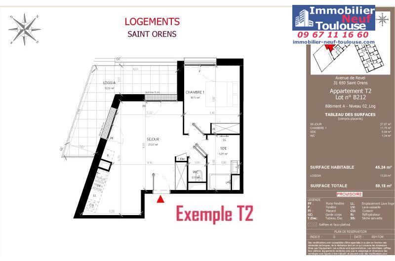 Appartements neufs à Saint-orens-de-gameville - Programmes immobiliers neufs LNC Nouveaux constructeurs Coeur Saint O