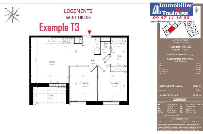 Appartements neufs à Saint-orens-de-gameville - Programmes immobiliers neufs LNC Nouveaux constructeurs Coeur Saint O