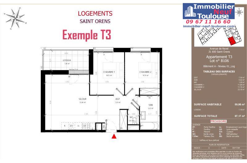 Appartements neufs à Saint-orens-de-gameville - Programmes immobiliers neufs LNC Nouveaux constructeurs Coeur Saint O