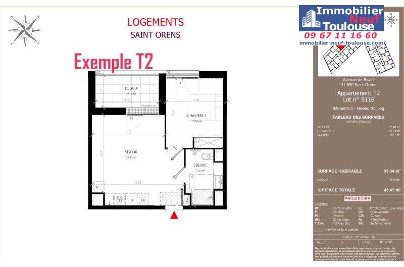 Appartements neufs à Saint-orens-de-gameville - Programmes immobiliers neufs LNC Nouveaux constructeurs Coeur Saint O
