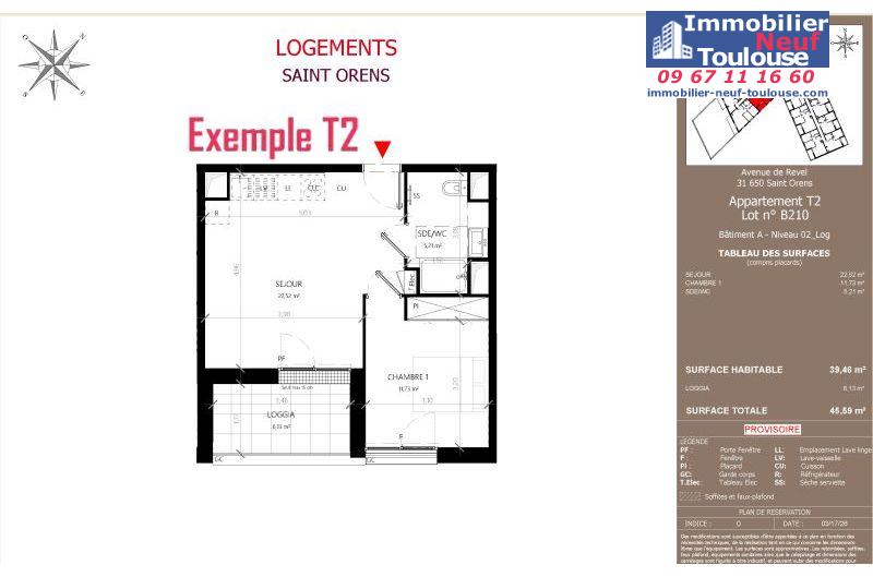 Appartements neufs à Saint-orens-de-gameville - Programmes immobiliers neufs LNC Nouveaux constructeurs Coeur Saint O