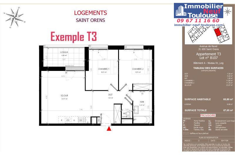 Appartements neufs à Saint-orens-de-gameville - Programmes immobiliers neufs LNC Nouveaux constructeurs Coeur Saint O