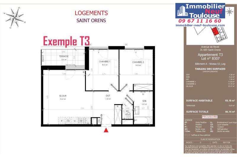 Appartements neufs à Saint-orens-de-gameville - Programmes immobiliers neufs LNC Nouveaux constructeurs Coeur Saint O