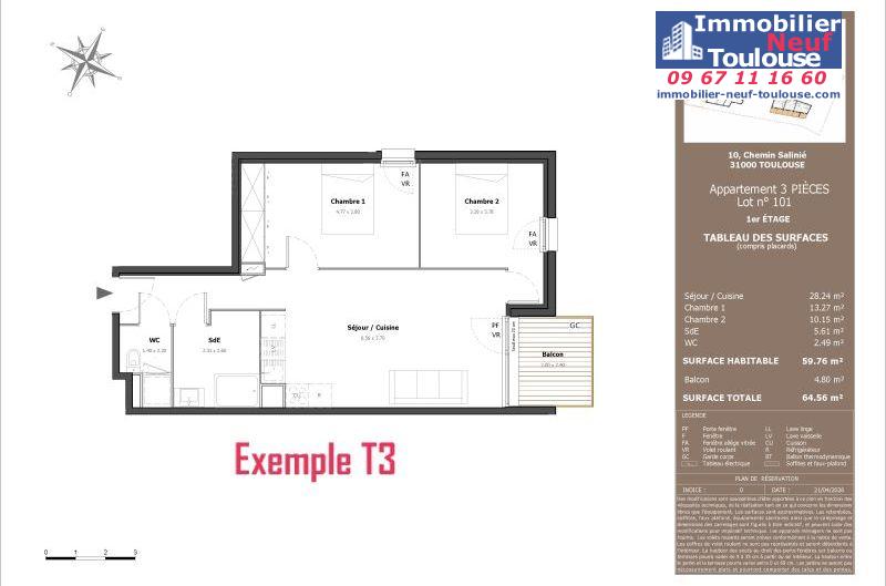 Appartements neufs à Toulouse Lardenne - Programmes immobiliers neufs LNC Nouveaux constructeurs Le Domaine du Marronnier