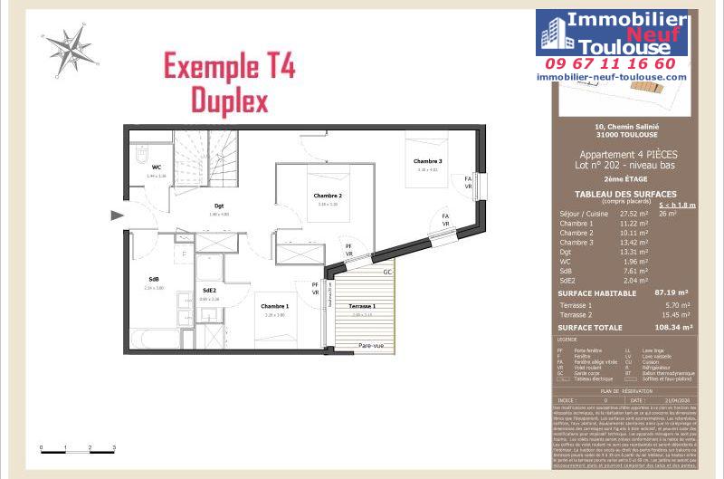 Appartements neufs à Toulouse Lardenne - Programmes immobiliers neufs LNC Nouveaux constructeurs Le Domaine du Marronnier