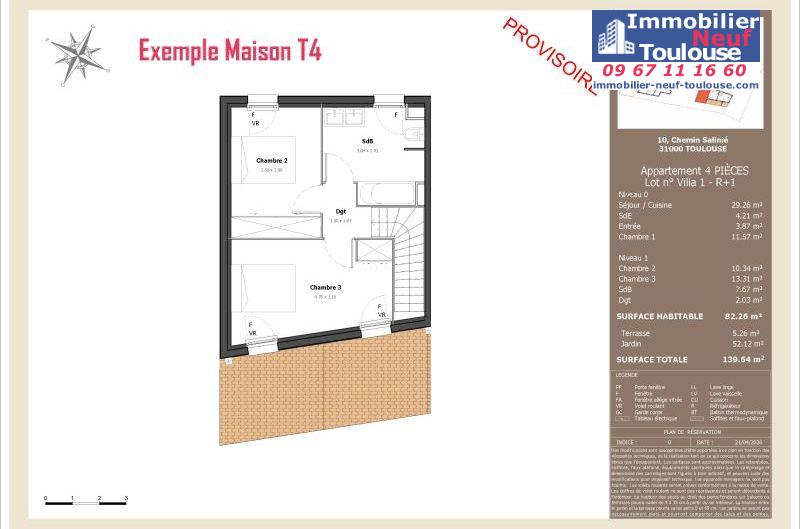 Maisons neuves à Toulouse Lardenne - Programmes immobiliers neufs LNC Nouveaux constructeurs Le Domaine du Marronnier
