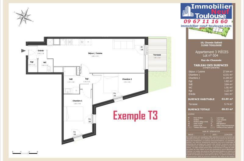 Appartements neufs à Toulouse Lardenne - Programmes immobiliers neufs LNC Nouveaux constructeurs Le Domaine du Marronnier